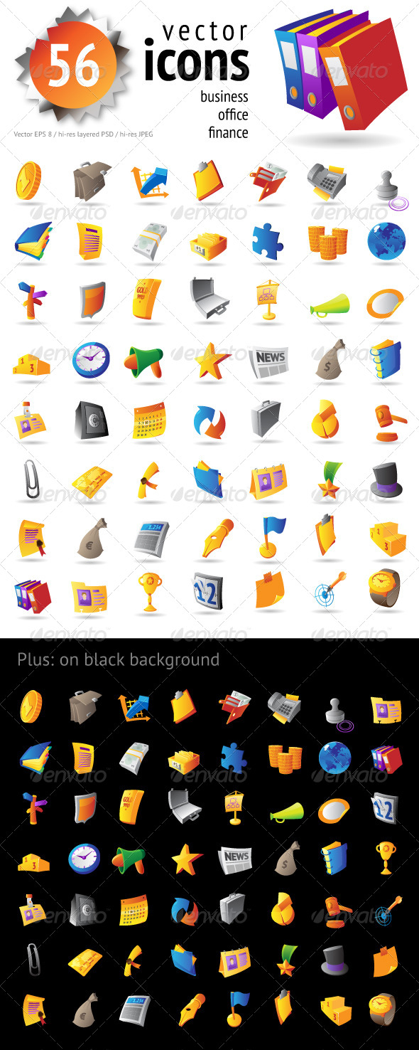 Vector Icons for Business and Finance Vector Icons for Business and Finance