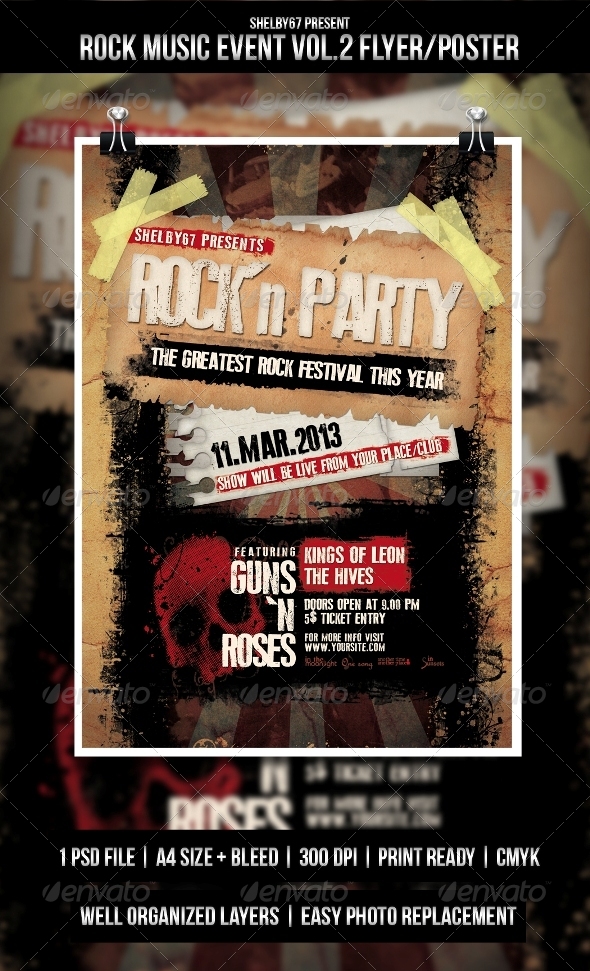 Rock Music Event Flyer Poster Vol.3 Rock Music Event Flyer Poster Vol.3