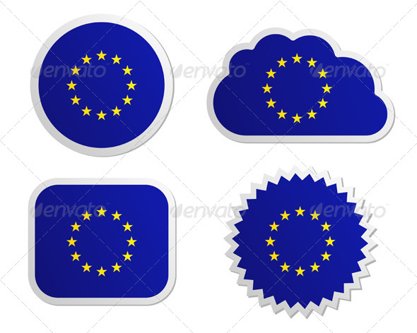 European Union Flag Labels