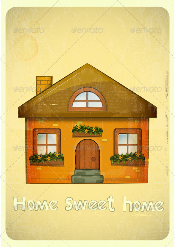 Cartoon Houses Postcard Cartoon Houses Postcard
