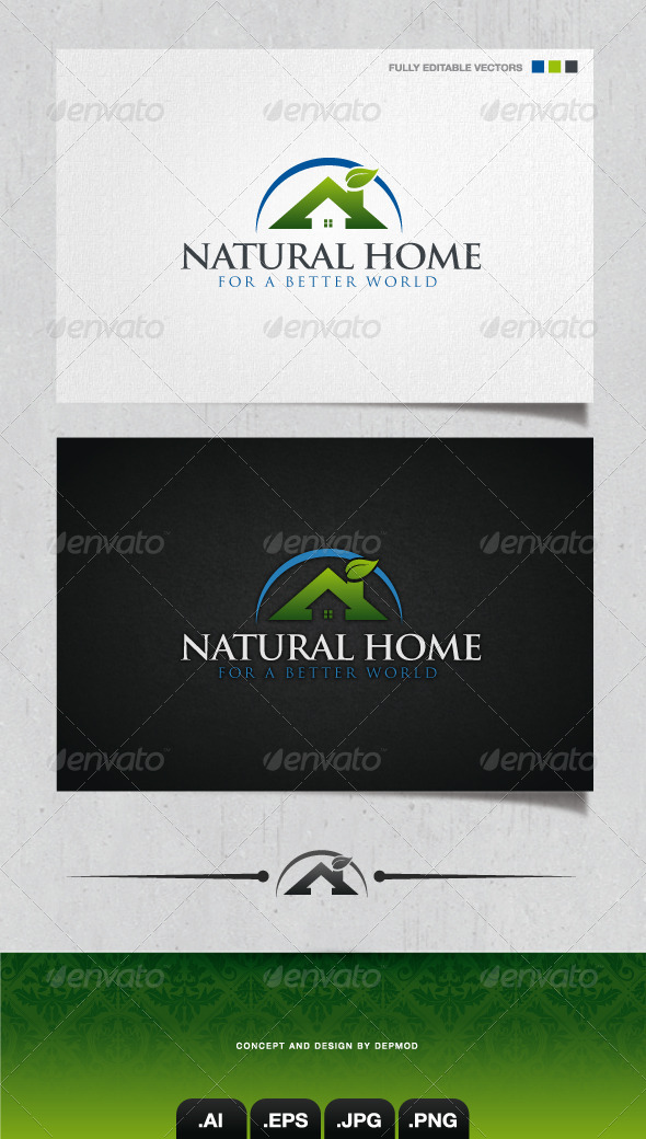 Natural Home Logo - Buildings Logo Templates