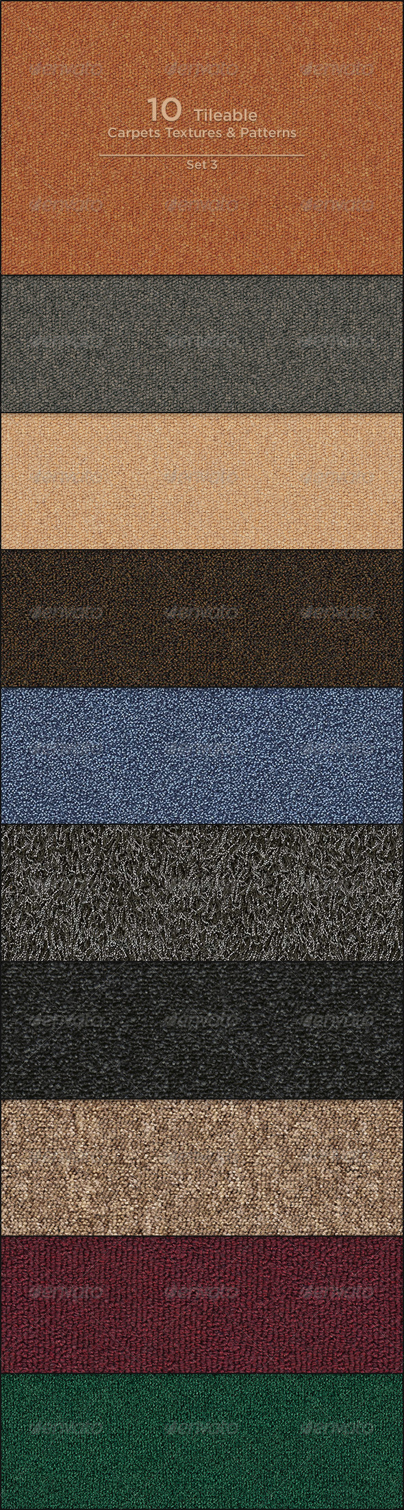 10 Tileable Carpet Textures/Patterns - Miscellaneous Textures / Fills / Patterns