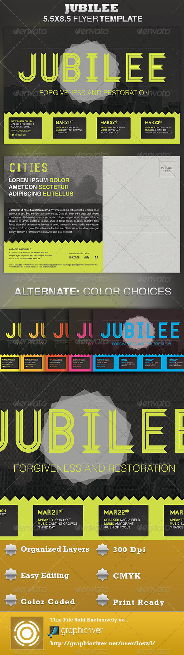 Jubilee Church Flyer Template - Church Flyers