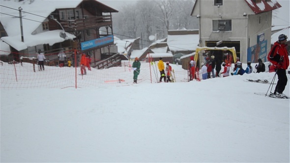 People At Ski Lift 1 People At Ski Lift 1