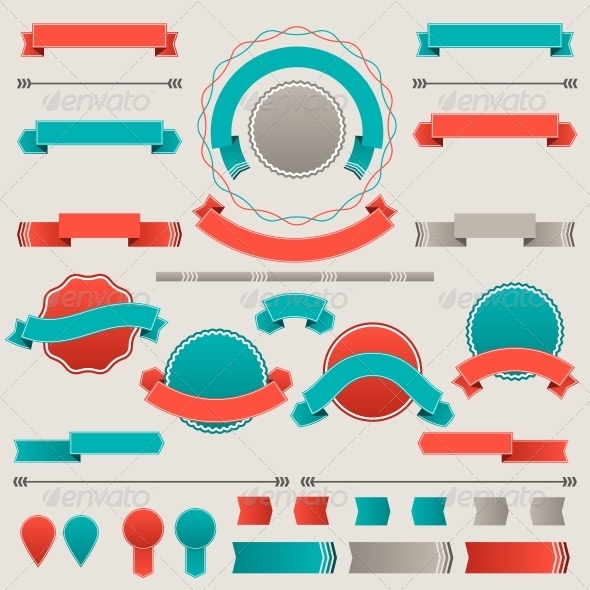 Set of Retro Design Elements Set of Retro Design Elements