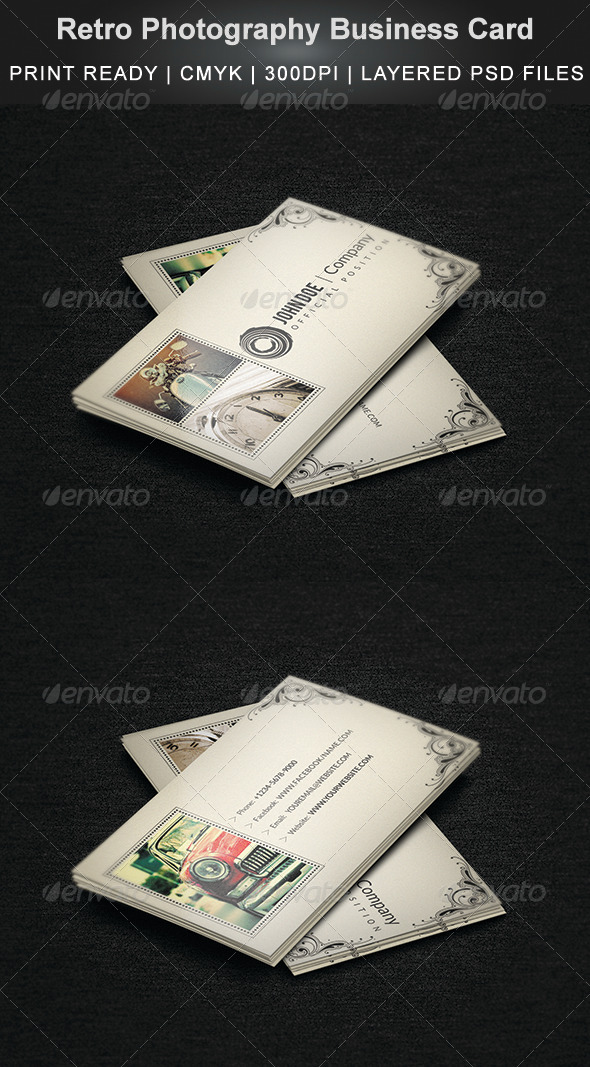 Retro Photography Business Card Retro Photography Business Card