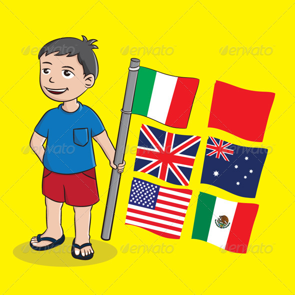 Boy and Flag