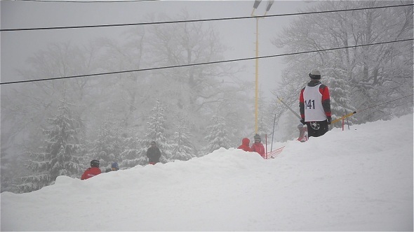 Ski Lift And Skiers On Slope 2 Ski Lift And Skiers On Slope 2