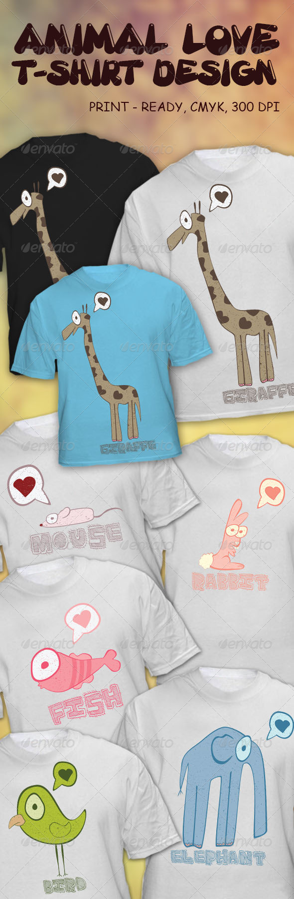 Animal Love T-Shirt Design Animal Love T-Shirt Design