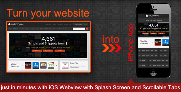 iOS Webview with Scrollable Tabs