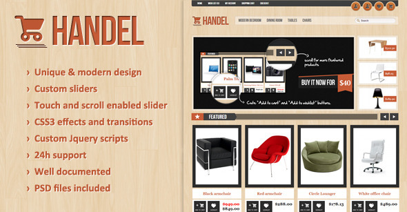 Handel - Unique & Modern OpenCart Template