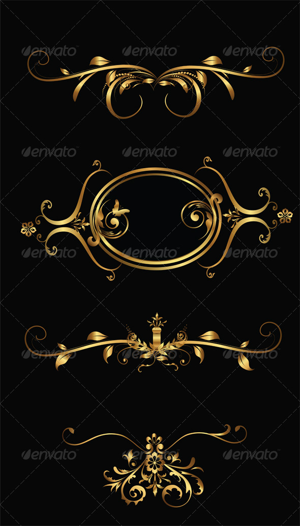 Vector Gold Frames Vector Gold Frames