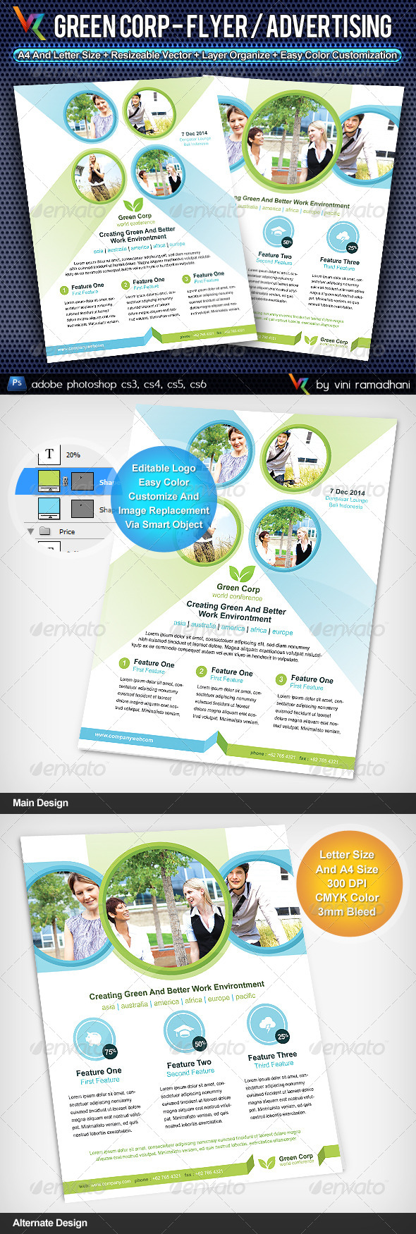 Green Corporate Flyer Or Advertising Green Corporate Flyer Or Advertising