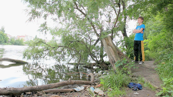 Boy On Bank 7 Boy On Bank 7