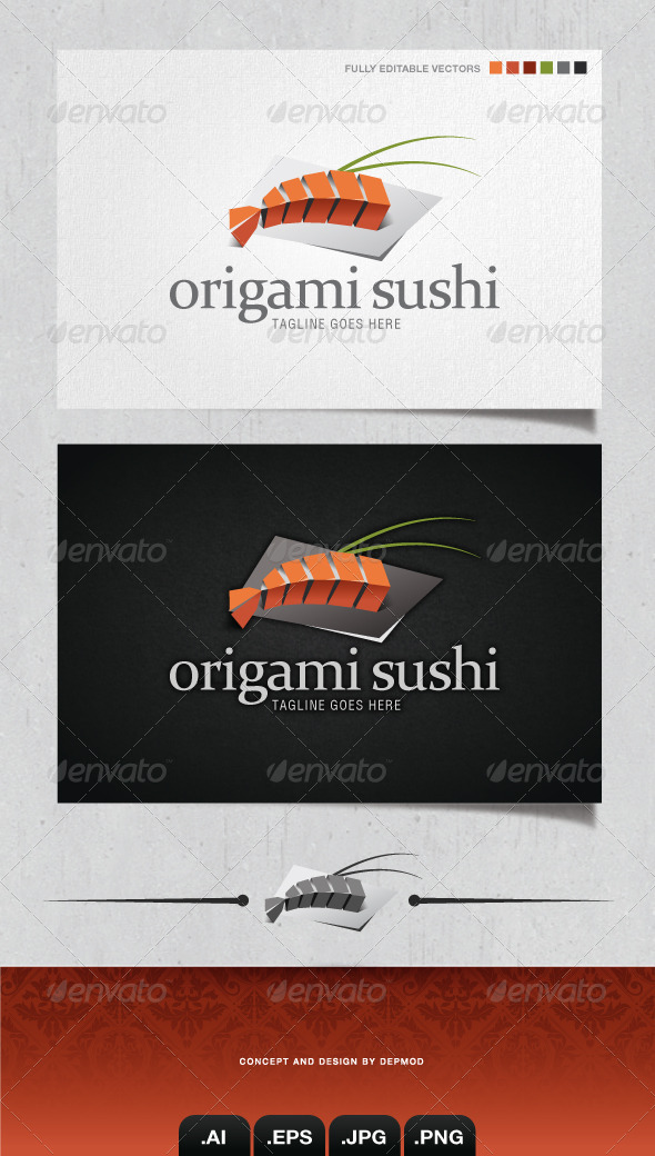 Origami Sushi Logo Origami Sushi Logo