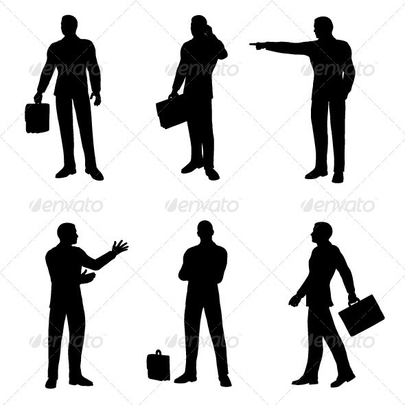 Business Man Silhouette Pack - Business Conceptual
