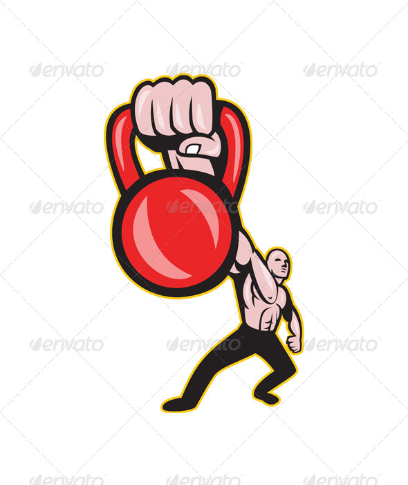 Crossfit Training Lifting Kettlebell Front Crossfit Training Lifting Kettlebell Front