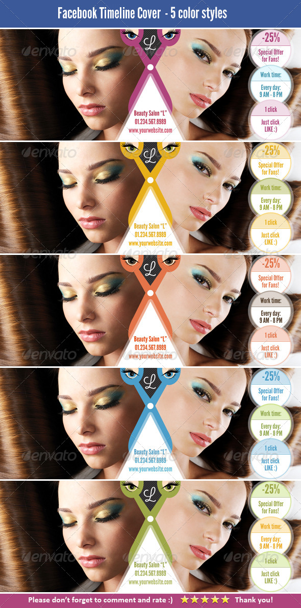 FB Cover Template for Beauty Salon FB Cover Template for Beauty Salon