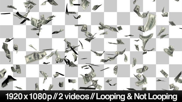 $100 Bills Raining Down in Front of You on Alpha $100 Bills Raining Down in Front of You on Alpha