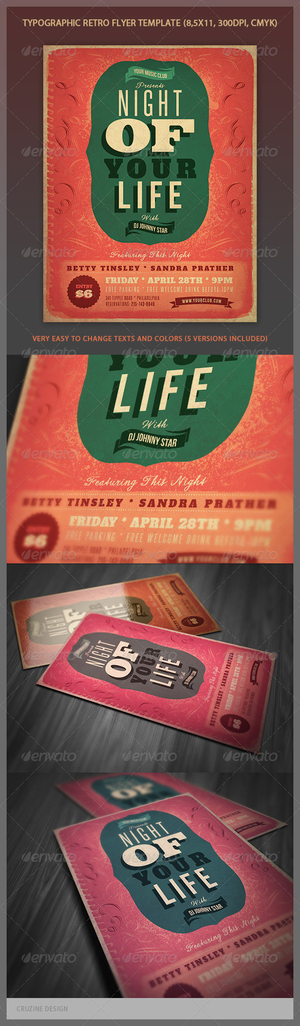 Typographic Retro Flyer Typographic Retro Flyer