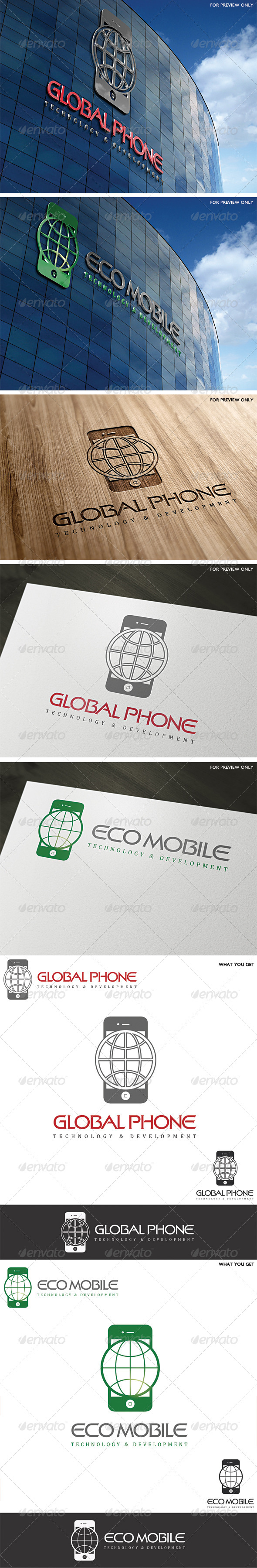 Multipurpose Mobile Phone Logo Template Multipurpose Mobile Phone Logo Template