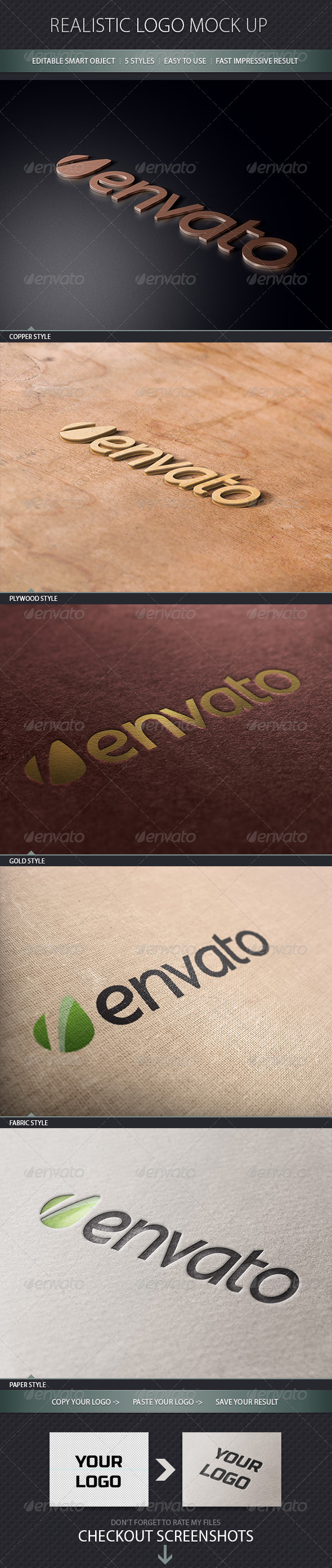 Realistic Logo Mock Up Realistic Logo Mock Up