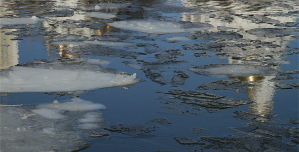 Driving Of Ice On River Driving Of Ice On River