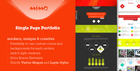 Mimo Single Page Portfolio