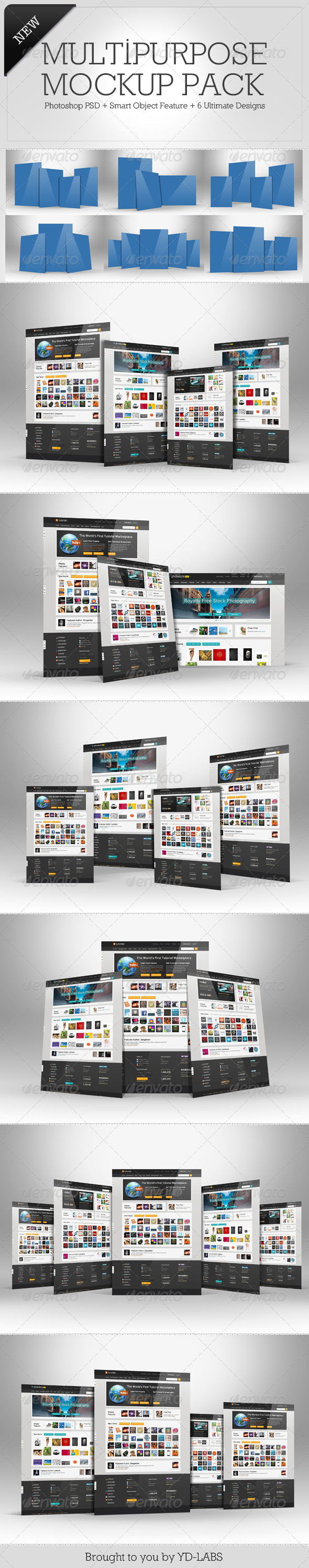 Multipurpose Mockup Pack 3 - Miscellaneous Displays
