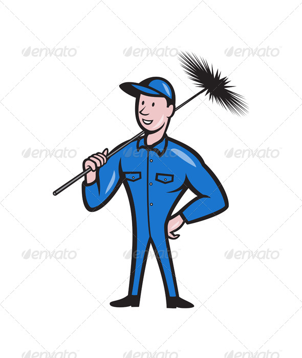 Chimney Sweeper Cleaner Worker Retro Chimney Sweeper Cleaner Worker Retro