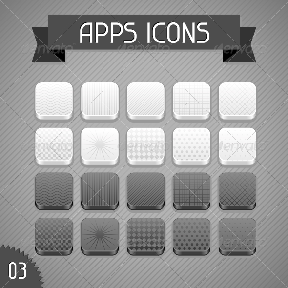 Collection of Monochrome Apps Icons Set 3 Collection of Monochrome Apps Icons Set 3