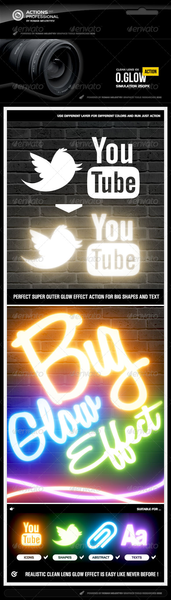 O. Glow Pro Action - Actions Photoshop