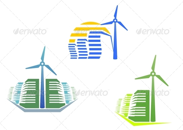 Houses with Wind Turbines Houses with Wind Turbines