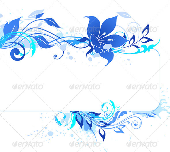 Blue Floral Banner Blue Floral Banner