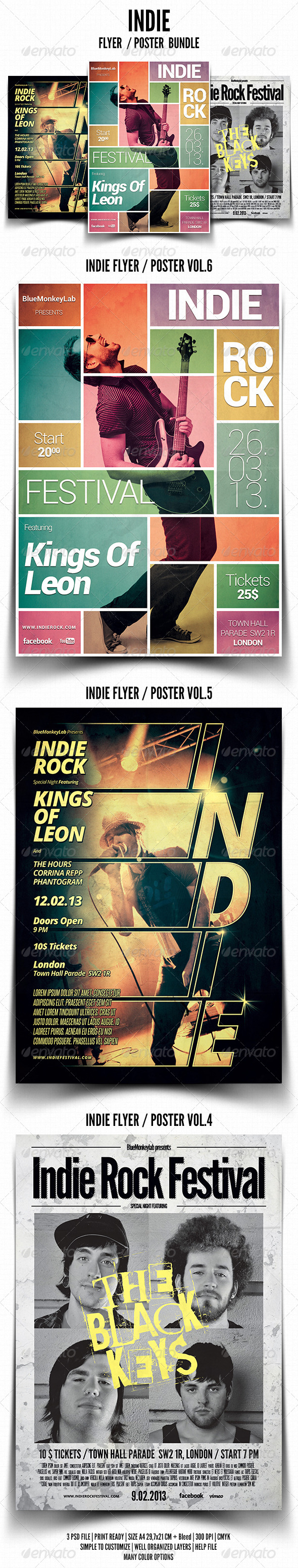 Indie Flyer / Poster Bundle 2 - Events Flyers