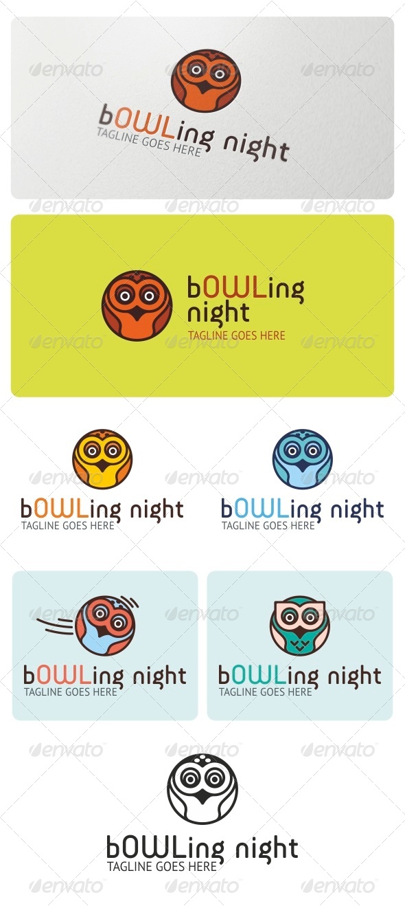 Bowling Night Logo Template
