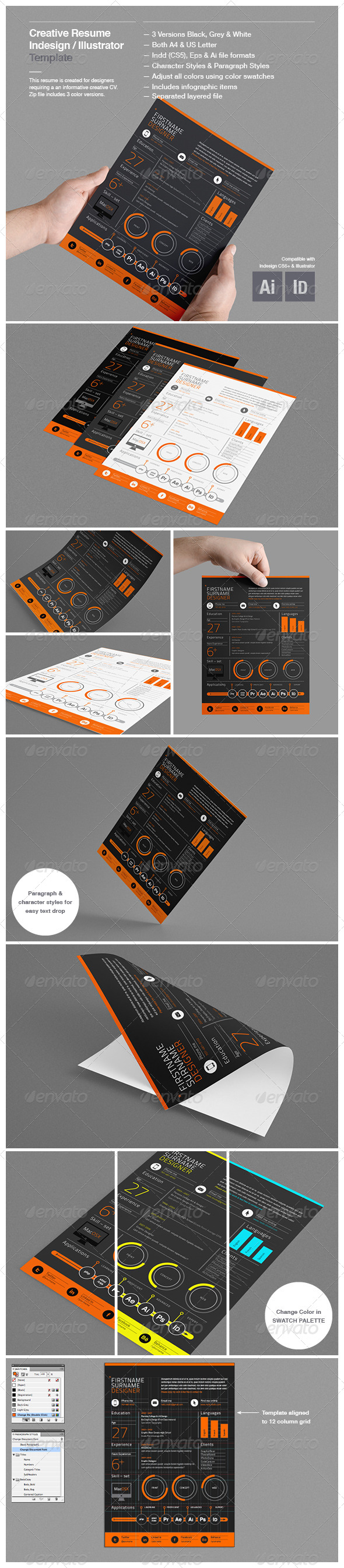 Creative Resume Template - Resumes Stationery