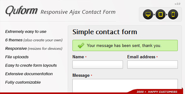 form_for ajax Ajax  Responsive Contact by    Quform Form ThemeCatcher CodeCanyon