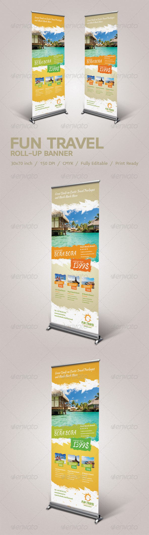 Fun Travel Roll-Up Banner Fun Travel Roll-Up Banner