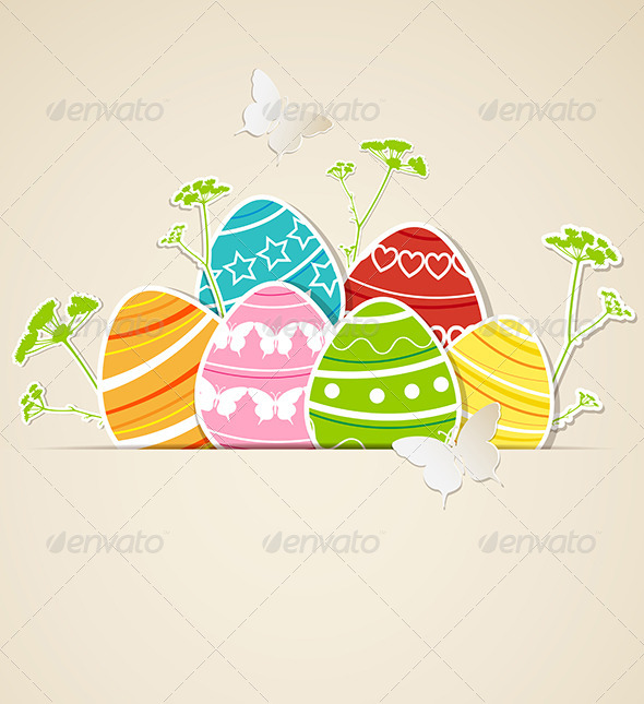 Paper Easter Background