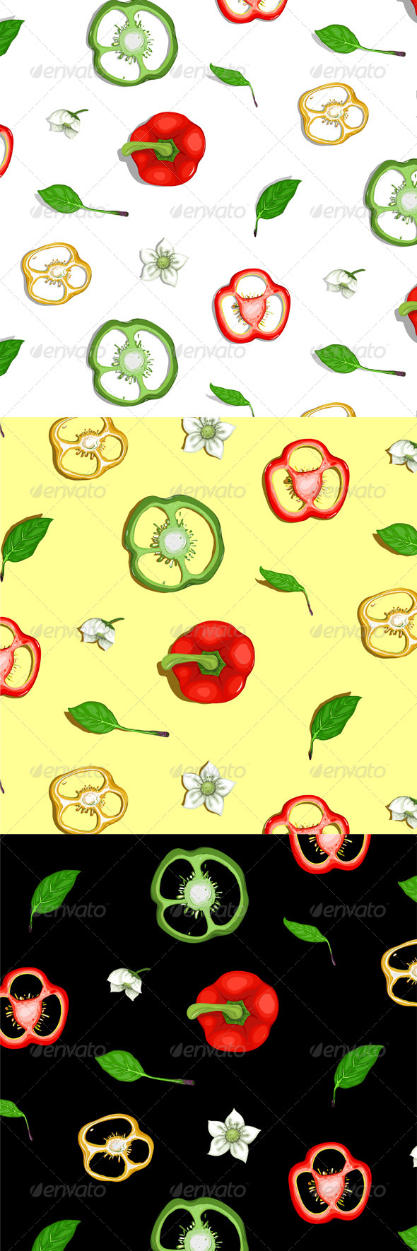Paprika Sweet Pepper Seamless Background Paprika Sweet Pepper Seamless Background