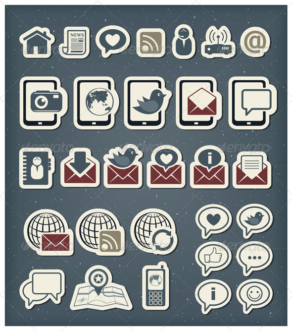 Internet Communication Icons Internet Communication Icons