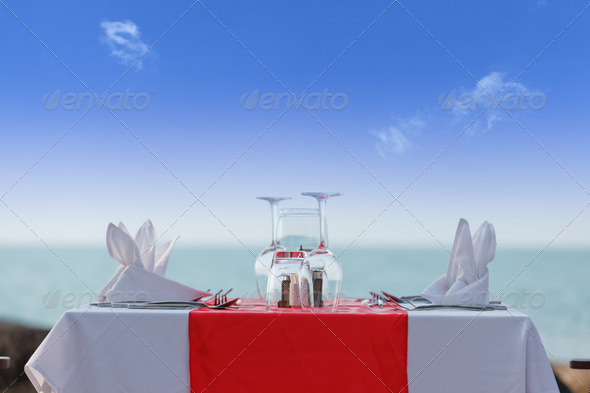 Dinning table in blue sky