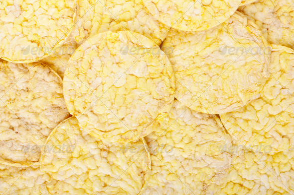 Corn diet crackers texture background
