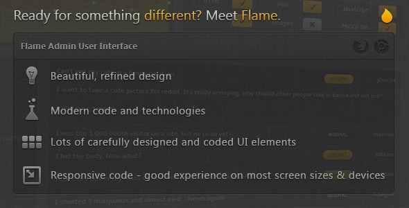 Flame Admin User Interface