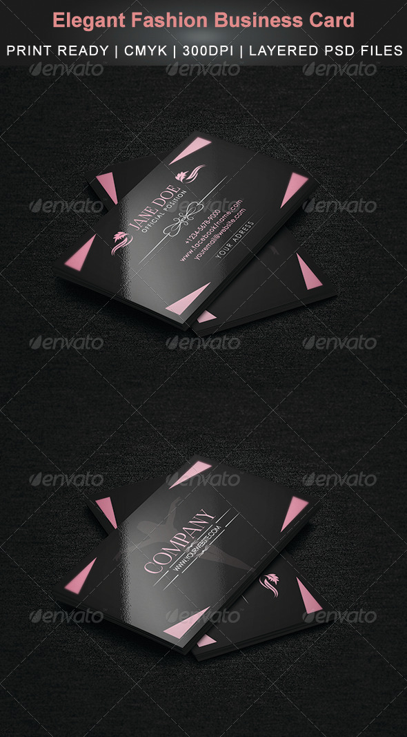 Elegant Fashion Business Card - Corporate Business Cards