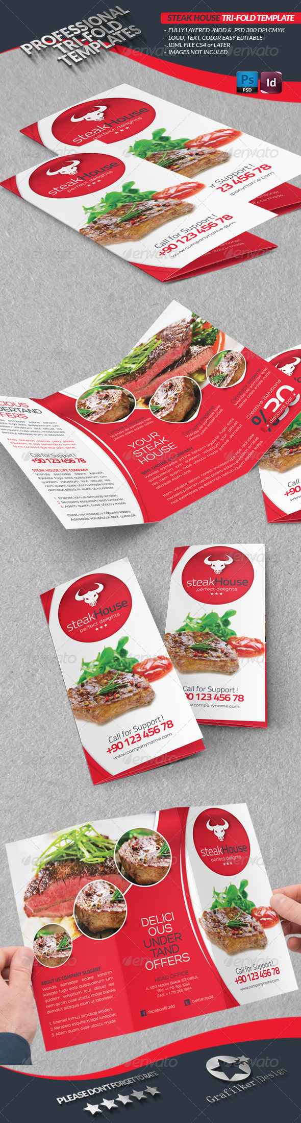Steak House Tri-fold Template Steak House Tri-fold Template