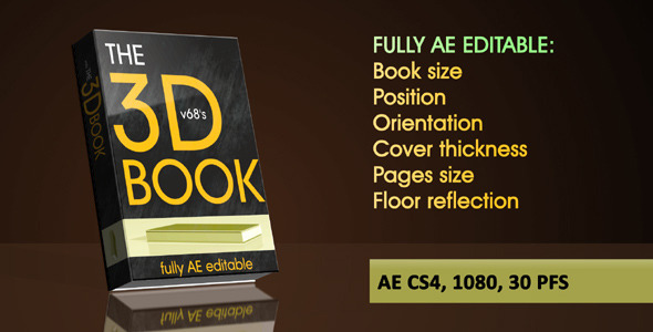 3D Book on Reflecting Floor with Flipping Pages 3D Book on Reflecting Floor with Flipping Pages