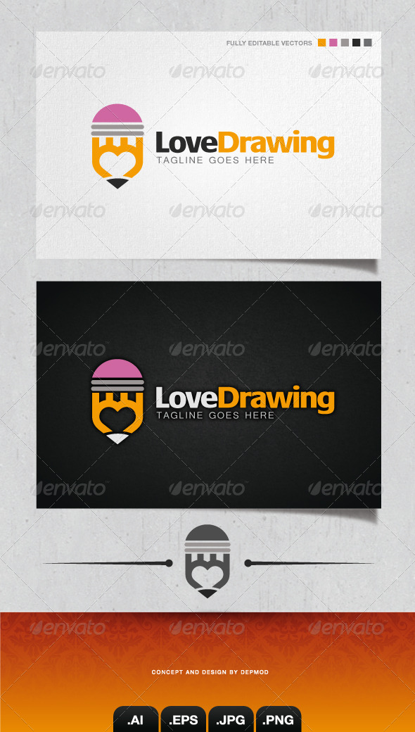 Love Drawing Logo Love Drawing Logo