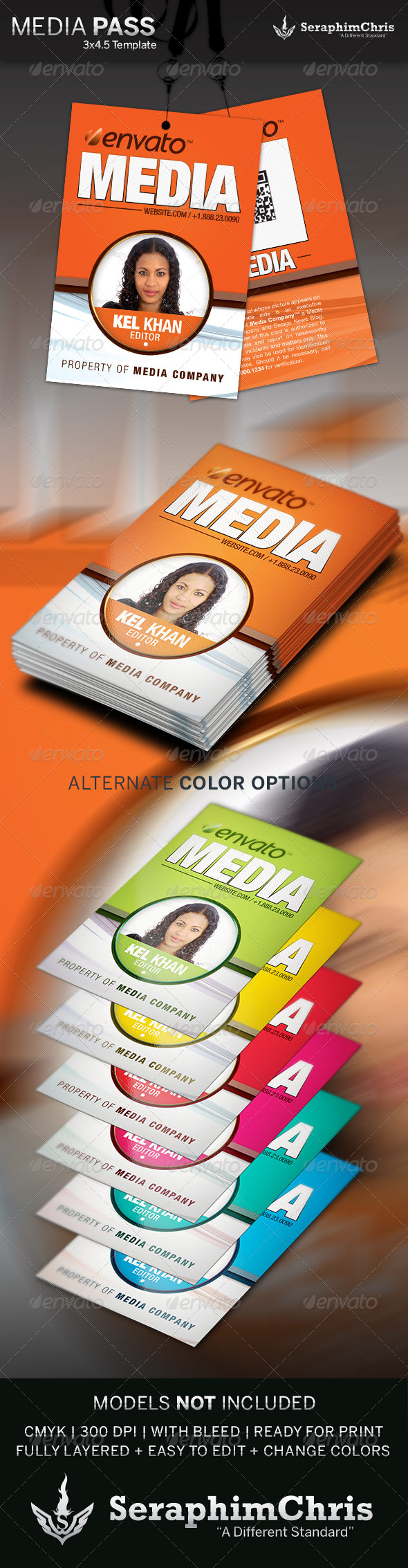 Media Pass Template GraphicRiver